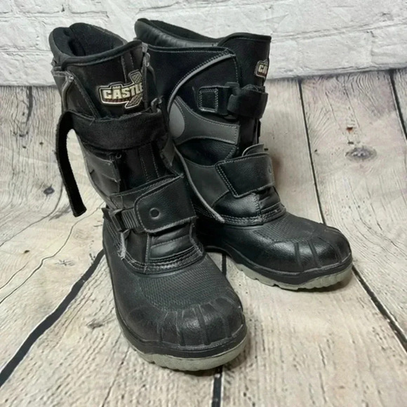 Castle X Race Wear Men’s Black Race/Snow Mobile Boots size 9 - Picture 1 of 12